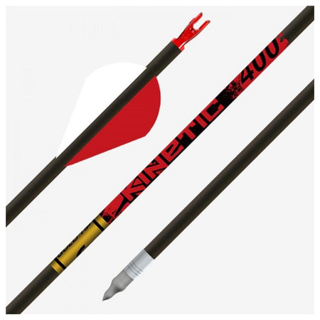 Gold Tip Kinetic 340 Arrows with 2in Raptor Vanes 6 Pack