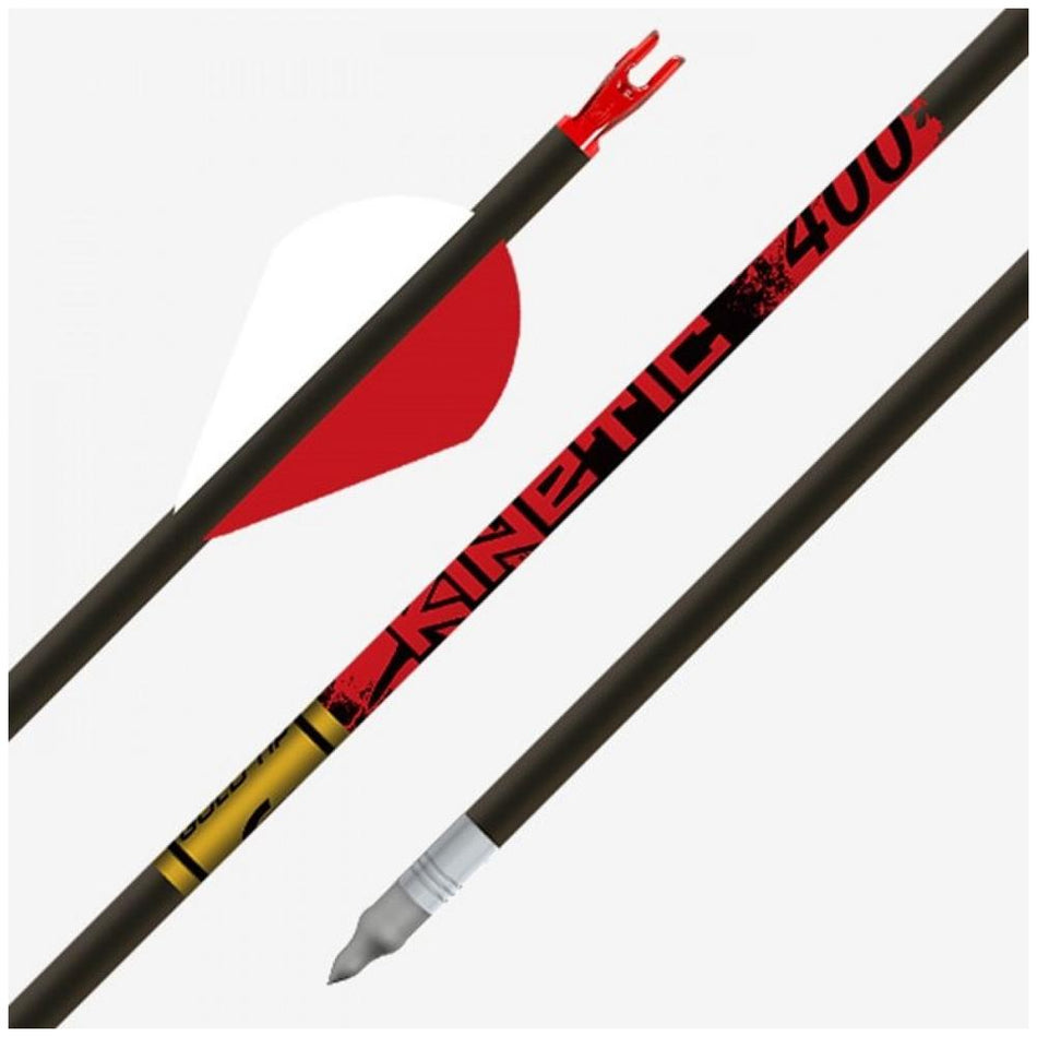 Gold Tip Kinetic 500 Arrows with 2in Raptor Vanes 6-Pack