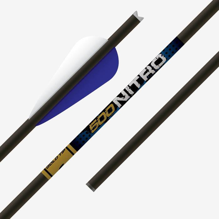 Gold Tip Nitro Crossbow Bolt 22 Inch Moon Nock 4in Duravanes 6/pk