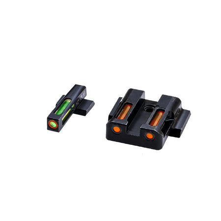 HIVIZ LiteWave H3 Handgun Sight Set S&W M&P Full Size & Compact Orange Rear Green Orange Front