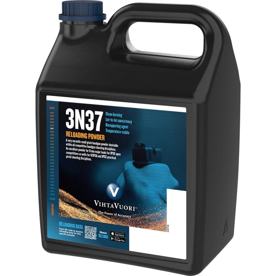 Vihtavuori 3N37 Pistol Powder 4 Pound Can