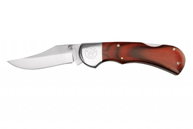 Sarge Gambler Lock Back Folder 2.75" Clip Point 440 Stainless Blade Wood Handle