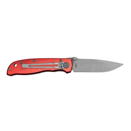 Sarge Knives Red Diamond 3-1/4" Drop Point Folding Knife Red Anodized