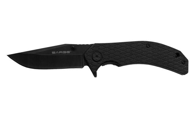 Sarge Knives Shadow Swift Assist Folding Knife Stonewashed Finish