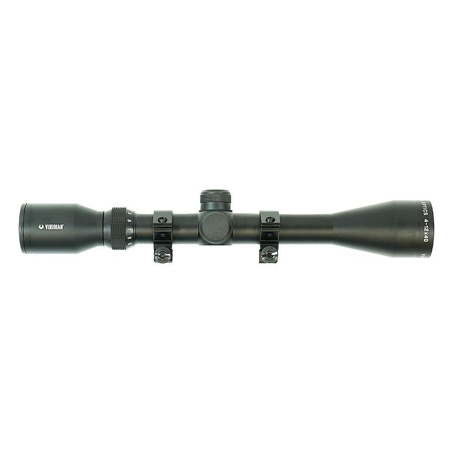 Viridian Rifle Scope 4-12x40 R4 Black with Scope Rings - Retail Box