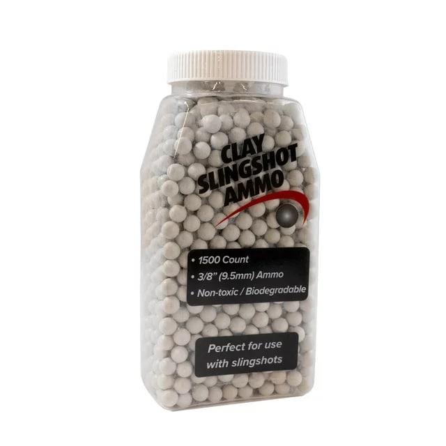 DAC Clay Slingshot Ammo 1500ct 3/8 Inch Non-Toxic Biodegradable