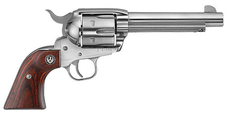 Ruger 5108 Vaquero Medium Frame .357 Mag/.38 Special Revolver, 6-Round, 5.50" Stainless Barrel, Hardwood Grip, Exposed Hammer