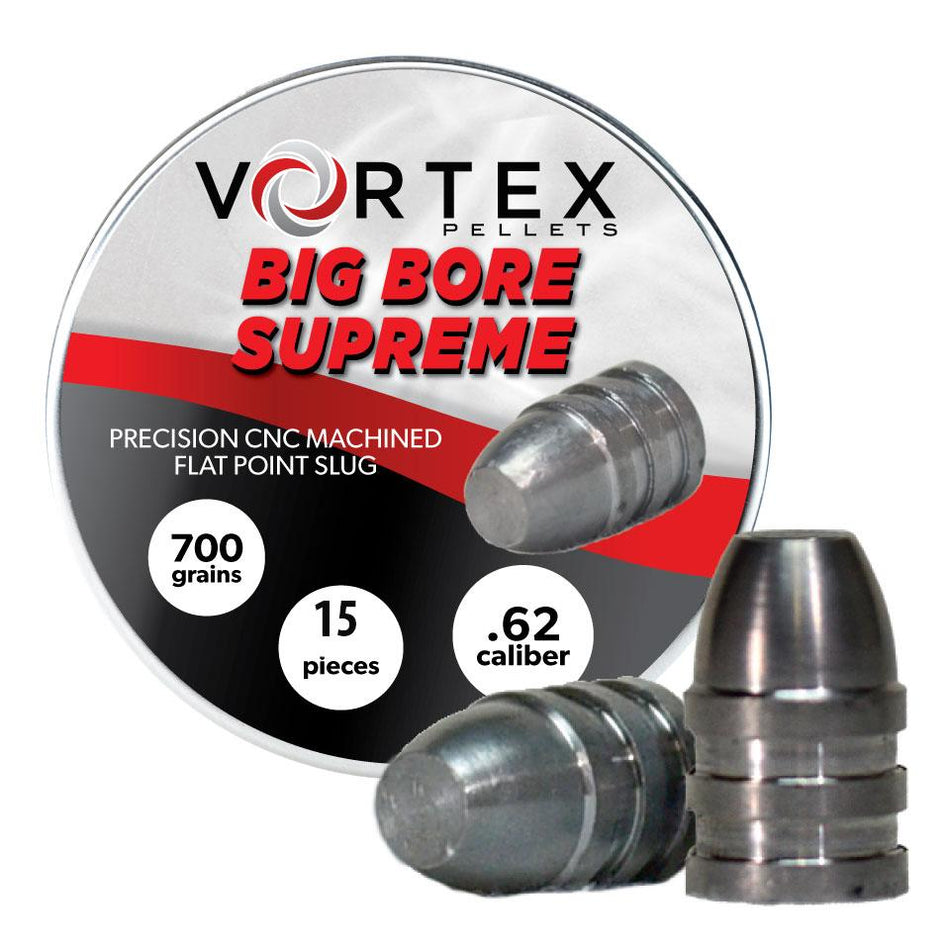 Vortex Big Bore Supreme Air Rifle Pellets .62 Caliber 700 Grain 15 Count