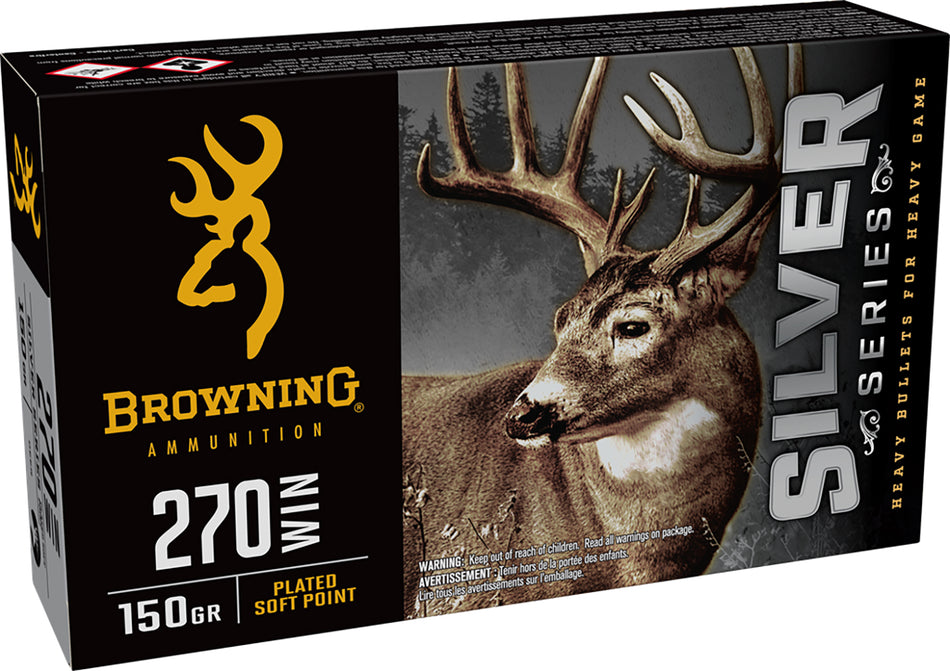 Browning .270 Winchester B192602701 Silver Plated Soft Point 150 Grain