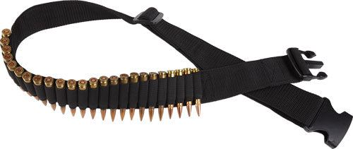 Bulldog Black Adjustable Rifle Ammo Belt 24-Cartridge Capacity