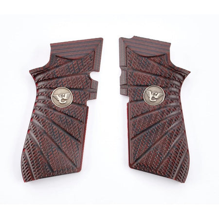 Wilson Combat EDC X9 Aggressive Starburst G-10 Pistol Grips Black Cherry