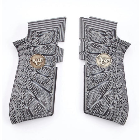 Wilson Combat EDC X9 G-10 Starburst Texture Handgun Grips Grey Black