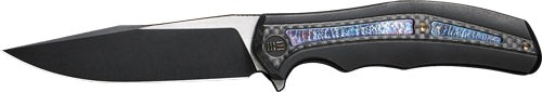 WE Knife Zonda 4.05" Black Stonewash Blade Black Titanium Frame