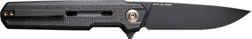 WE Knife Navo 3.25" Black Canvas Micarta Handle Stonewash Blade
