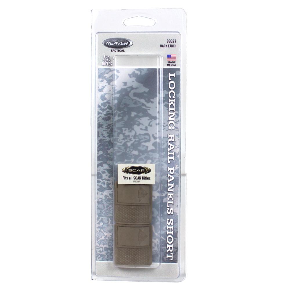 Weaver SCAR Short Locking Rail Panels 1.6" Dark Earth Set of 2
