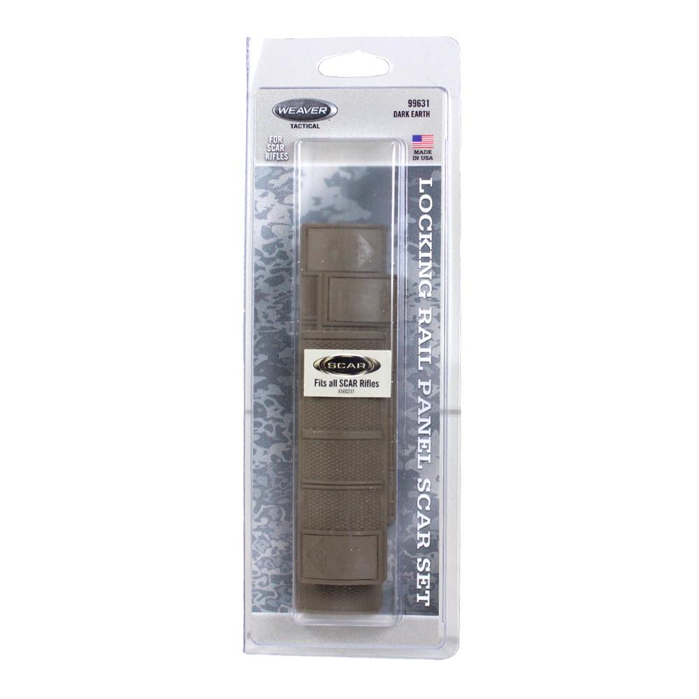 Weaver SCAR Picatinny Rail Panel Covers 4" Medium (x2) and 6-3/8" Long Dark Earth
