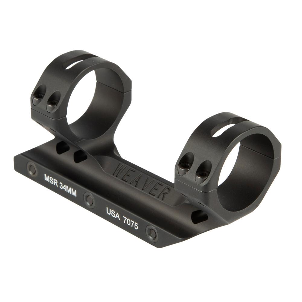 Weaver Premium MSR 34mm Fixed Forward Cantilever Mount Matte Black
