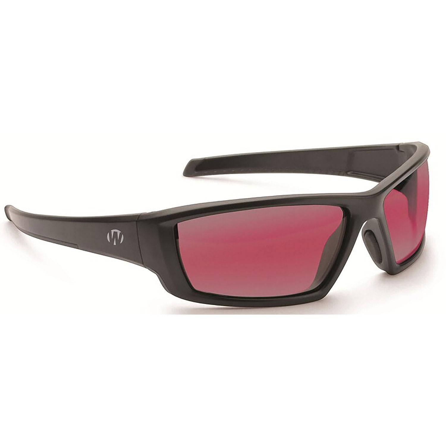 Walker's IKON Carbine Full Frame Shooting Glasses Black with Rose Lens