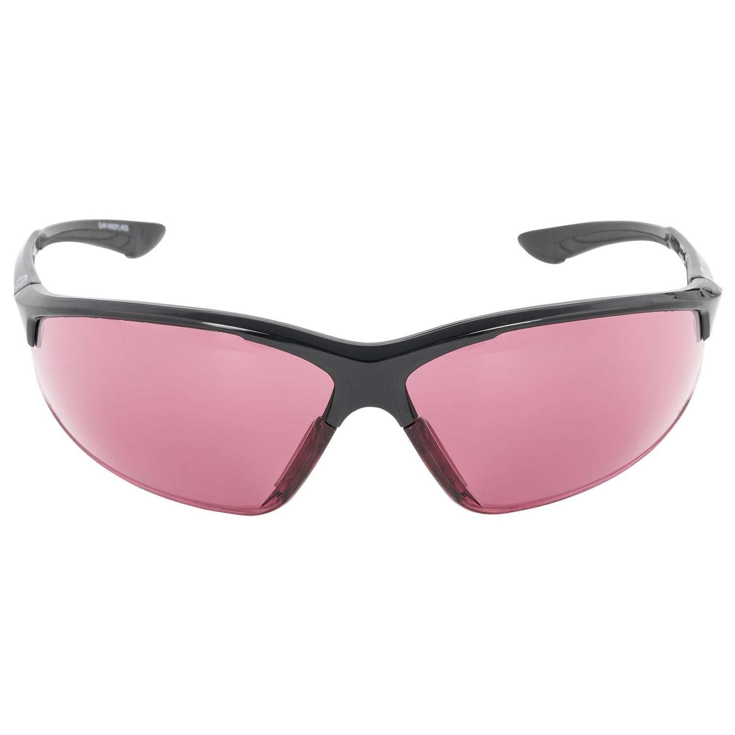 Walker's IKON Tanker Open Frame Shooting Glasses Black with Rose-Tinted Lens