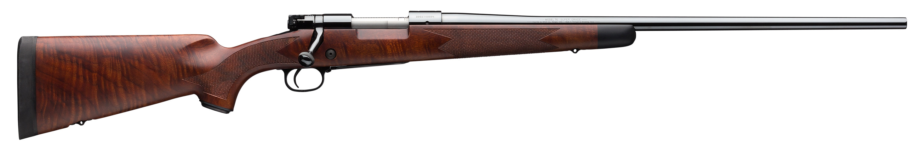 Winchester Model 70 Super Grade 6.5 PRC 24" Barrel 3+1 Blued Fancy Walnut Stock Right-Hand Rifle