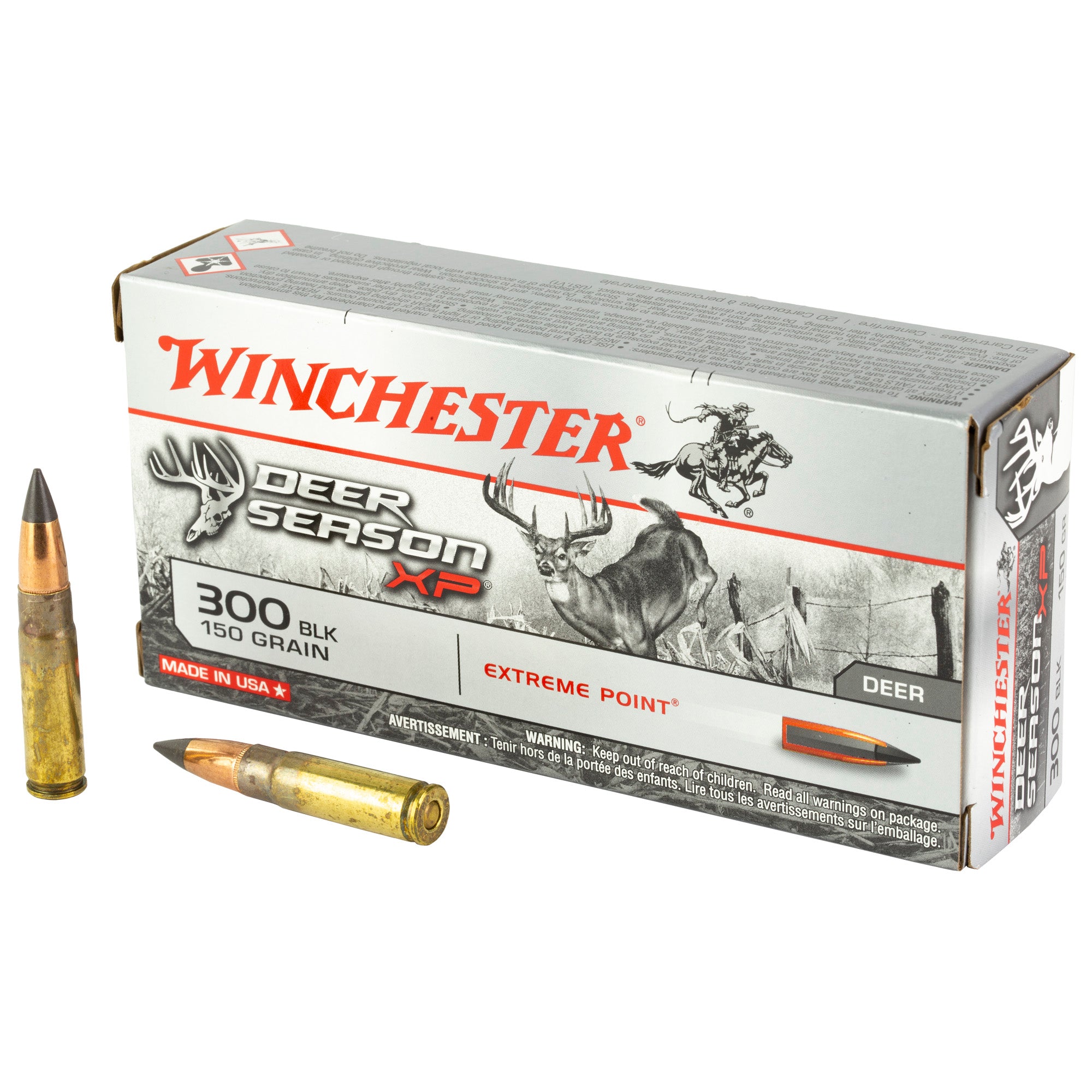 Winchester .300 AAC Blackout X300BLKDS DEER SEASON XP Extreme Point 150 Grain