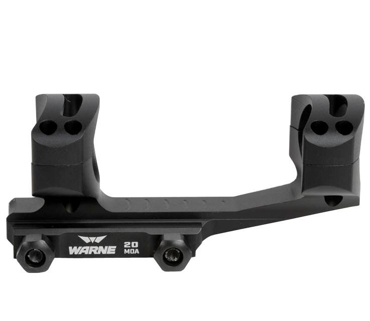 Warne LR-SKEL MSR 1-Piece Skeletonized Optic Mount 1" 20 MOA Black
