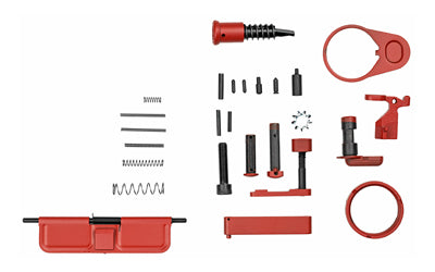 WMD Guns Red AR-15 Accent Parts Kit Forward Assist Castle Nut Receiver End Plate Bolt Catch Mag Button Pivot Pin Trigger Guard Buffer Retainer