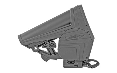 WMD Guns SSE SlingStock Elite for Mil-Spec AR-15 Buffer Tubes, Integrated Retractable Sling, QD Picatinny Mount, Black