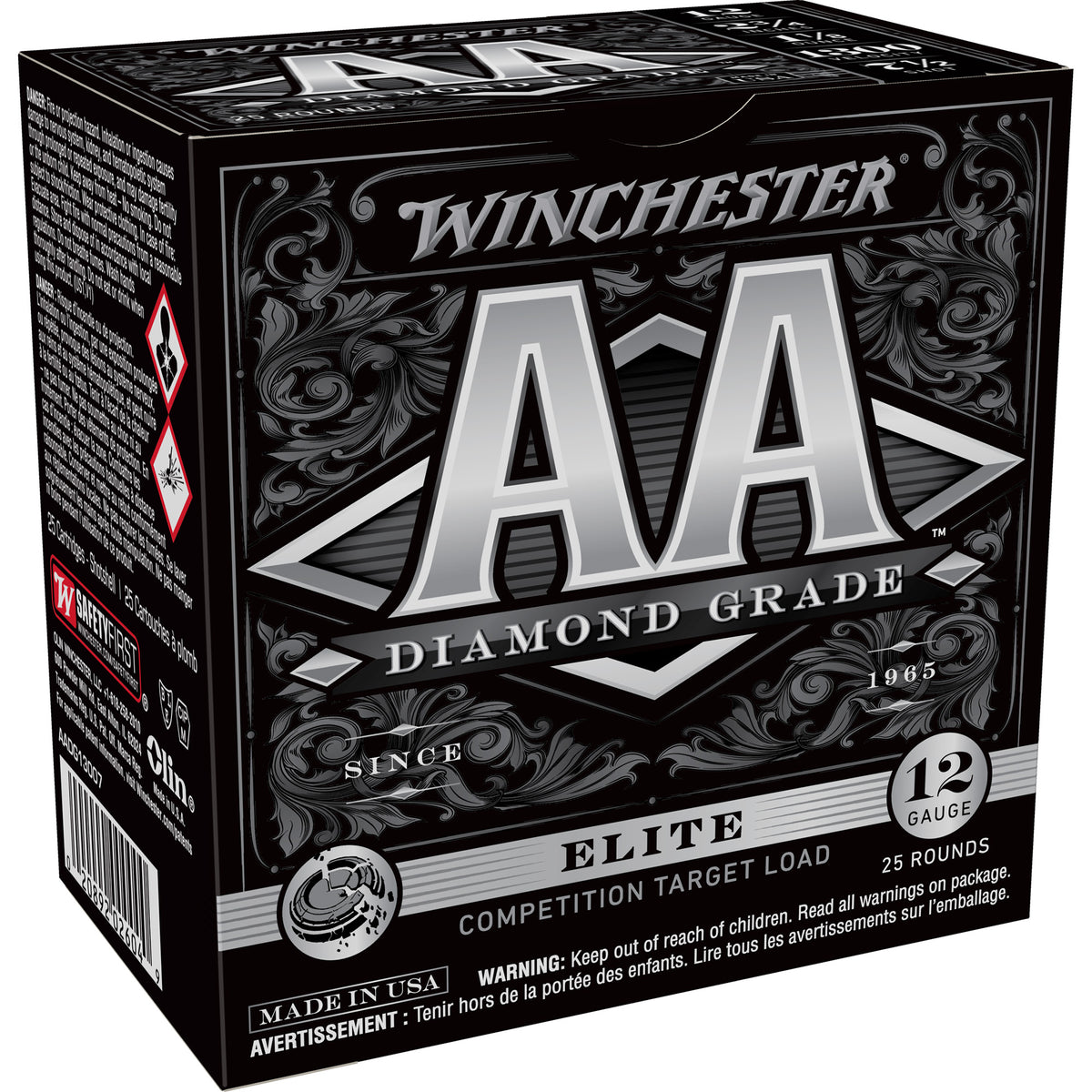 Winchester 12 Gauge AADG13007 AA Diamond Grade 2.75" 1-1/8oz 7.5 Shot