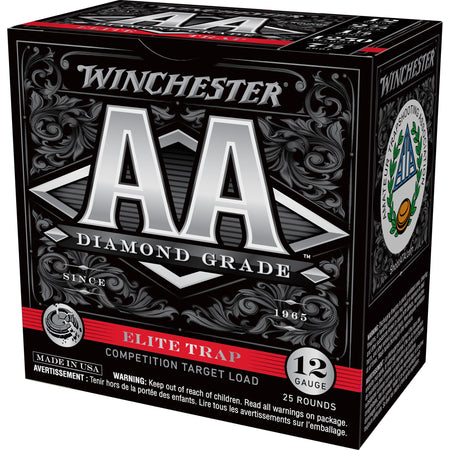 Winchester 12 Gauge AADGHA127 AA Diamond Grade Elite Trap 2.75" 1-1/8oz 7.5 Shot