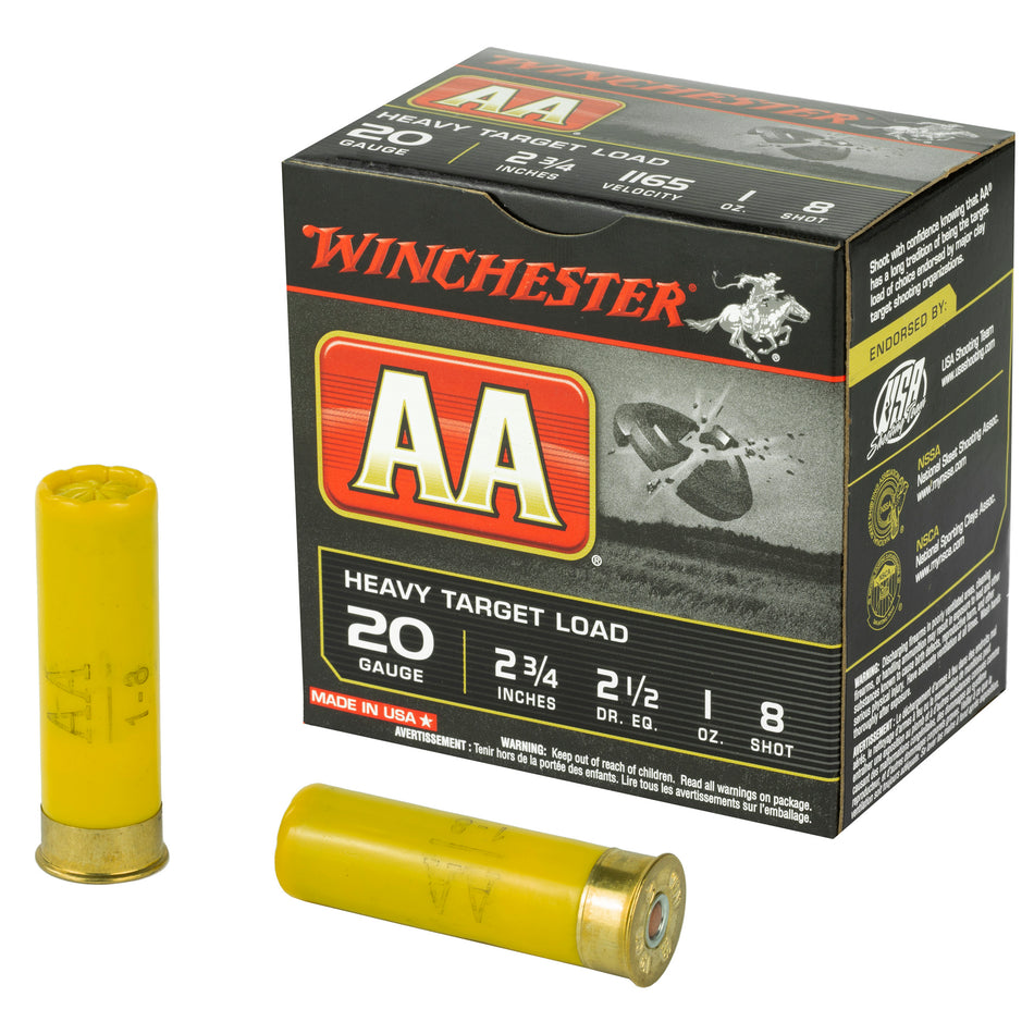 Winchester 20 Gauge AAH208 AA Heavy 2.75" 1oz 8 Shot