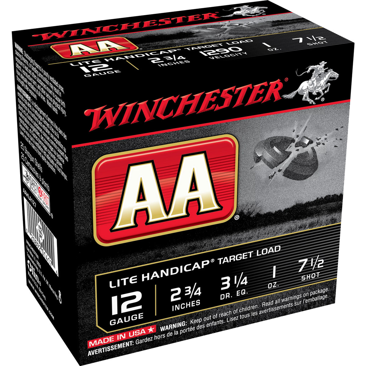 Winchester 12 Gauge AAHLA127 AA Lite Handicap Target 2.75" 1oz 7.5 Shot