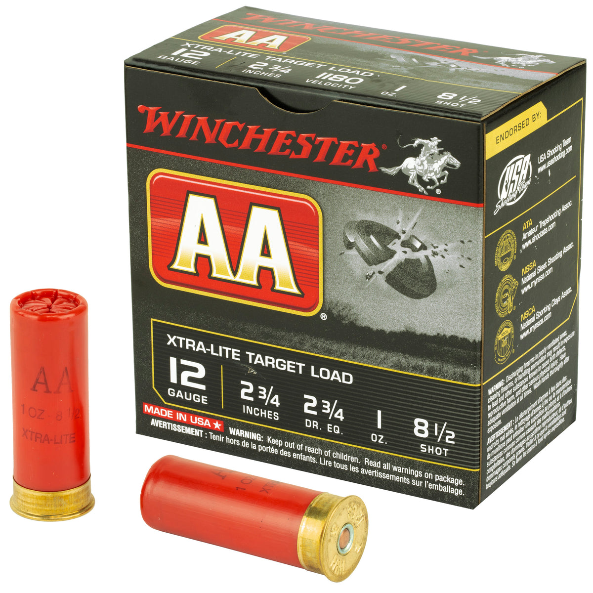 Winchester 12 Gauge AAL1285 AA Xtra-Lite 2.75" 1oz Shot
