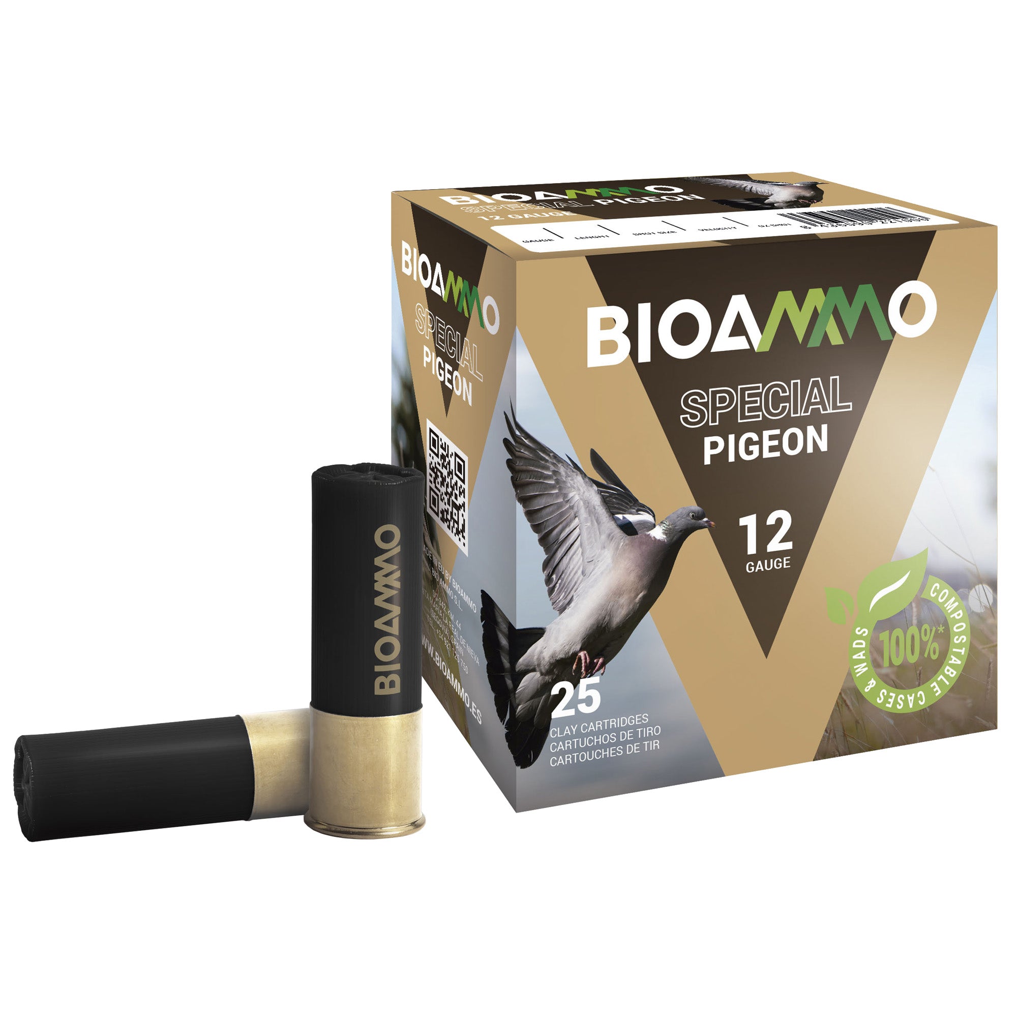 Winchester 12 Gauge BL3680 BIOAMMO DOVE & PIGEON 2.75" 1-1/4oz 8 Shot