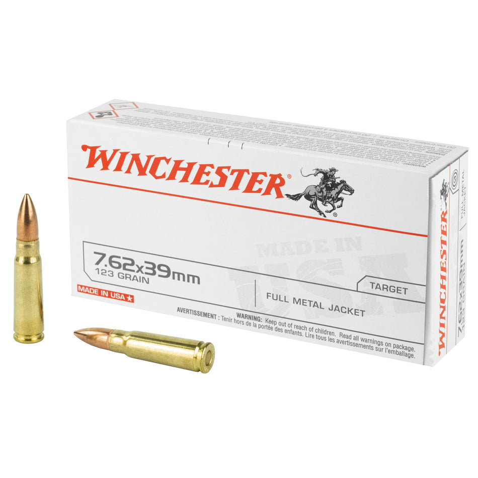 Winchester 7.62x39mm Q3174 USA Full Metal Jacket FMJ 123 Grain