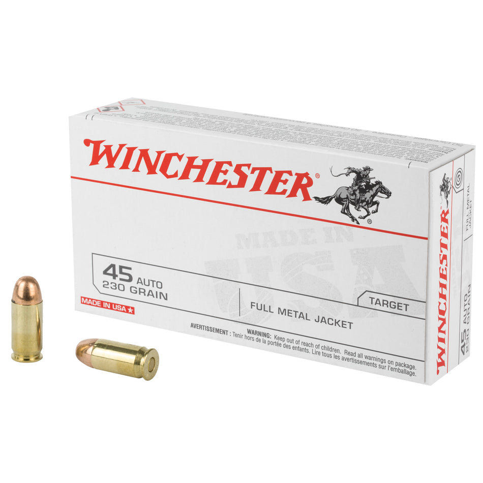 Winchester .45 ACP/Auto Q4170 USA Full Metal Jacket FMJ 230 Grain