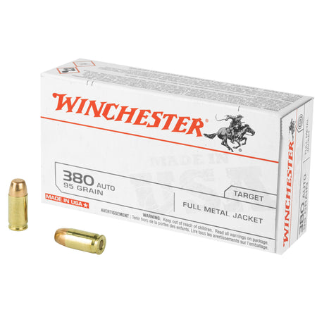 Winchester .380 ACP/Auto Q4206 USA Full Metal Jacket FMJ 95 Grain