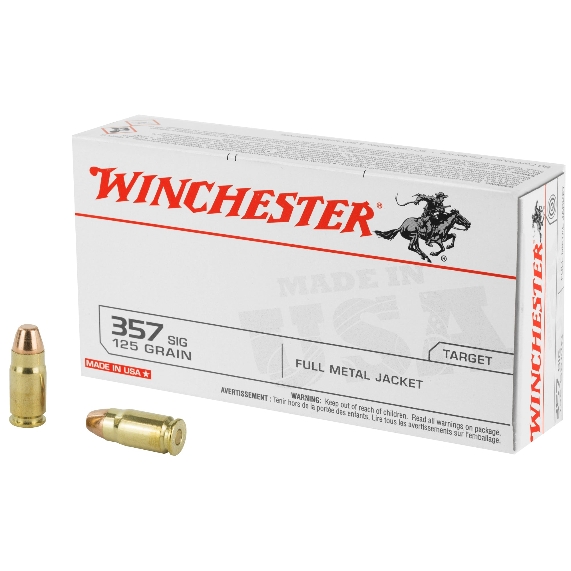 Winchester .357 Sig Q4309 USA Full Metal Jacket FMJ 125 Grain