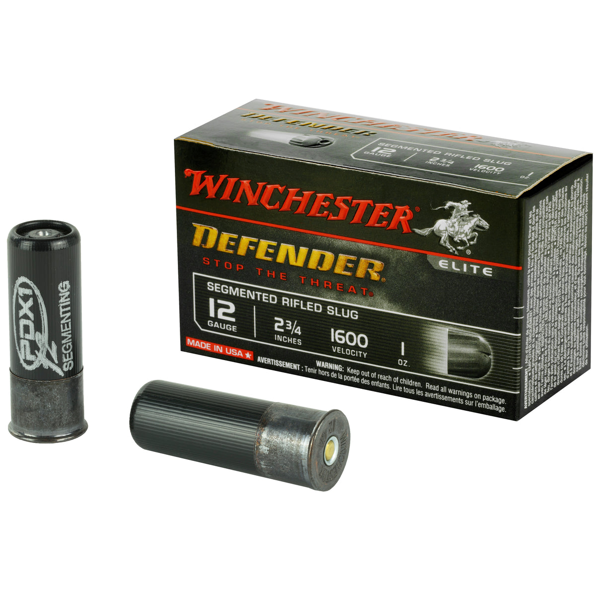 Winchester 12 Gauge S12PDX1S PDX1 Defender PDX1 Defender 2.75" 1oz Rifled Slug