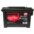 Winchester .22 Long Rifle Rimefire Ammo M-22 Black Copper Plated Round Nose Solid 40 grain 