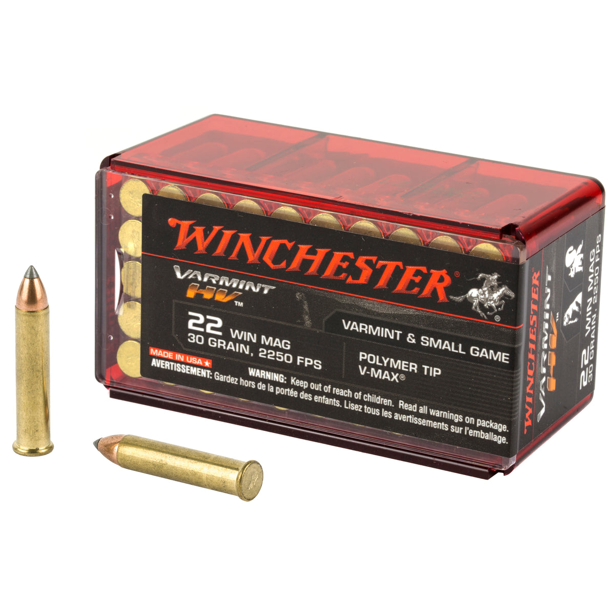 Winchester .22 WMR S22M2PT Varmint HV Hornady V-Max 30 Grain