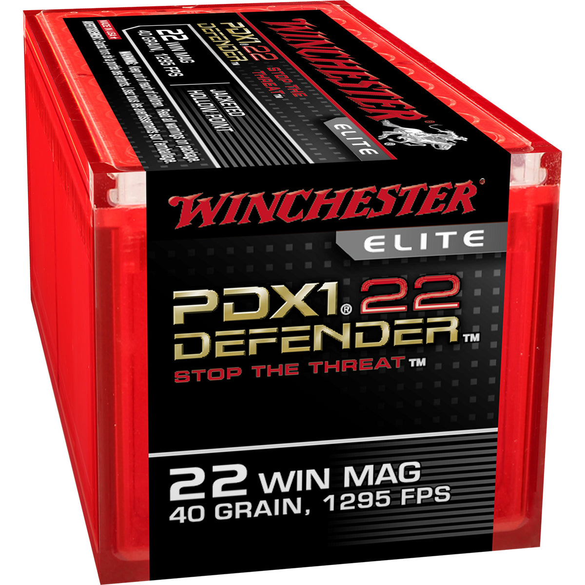 Winchester .22 WMR S22MPDX1 PDX1 Defender Jacketed Hollow Point JHP 45 Grain