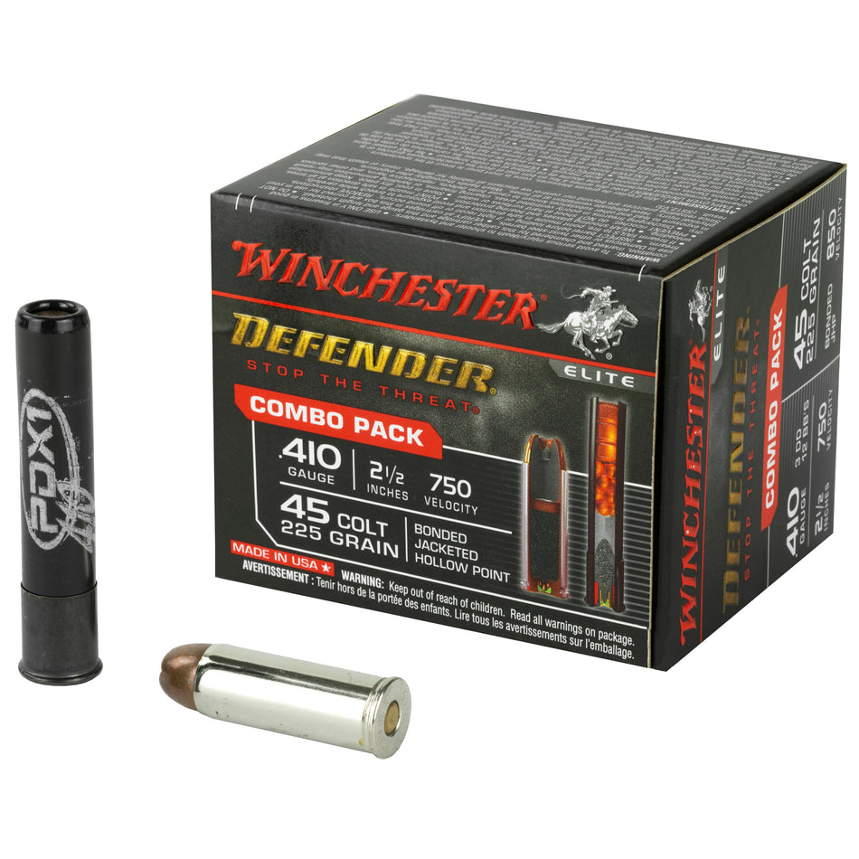 Winchester .410 Bore S41045PD PDX1 Defender Combo 2.5" 1/2oz Buck Shot/Hollow Point