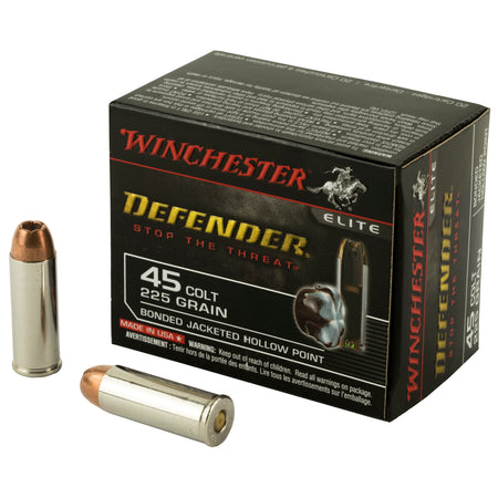 Winchester .45 Long Colt S45CPDB PDX1 Defender Elite Bonded Jacket Hollow Point 225 Grain