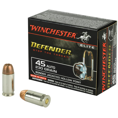 Winchester .45 ACP/Auto S45PDB PDX1 Defender Bonded Jacket Hollow Point 230 Grain
