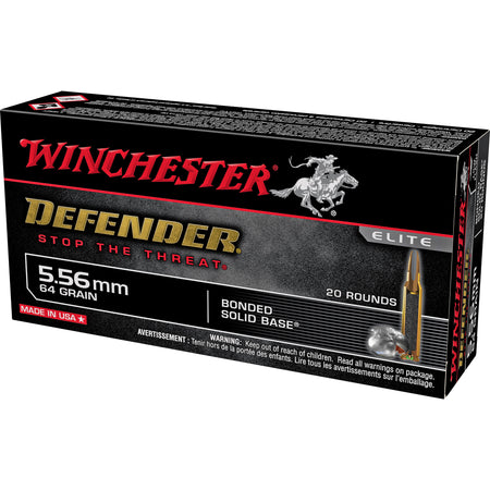 Winchester 5.56x45mm NATO S556PDB Defender Bonded Solid Base 64 Grain