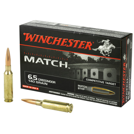 Winchester 6.5mm Creedmoor S65CM Match Sierra MatchKing Boat Tail Hollow Point BTHP 140 Grain
