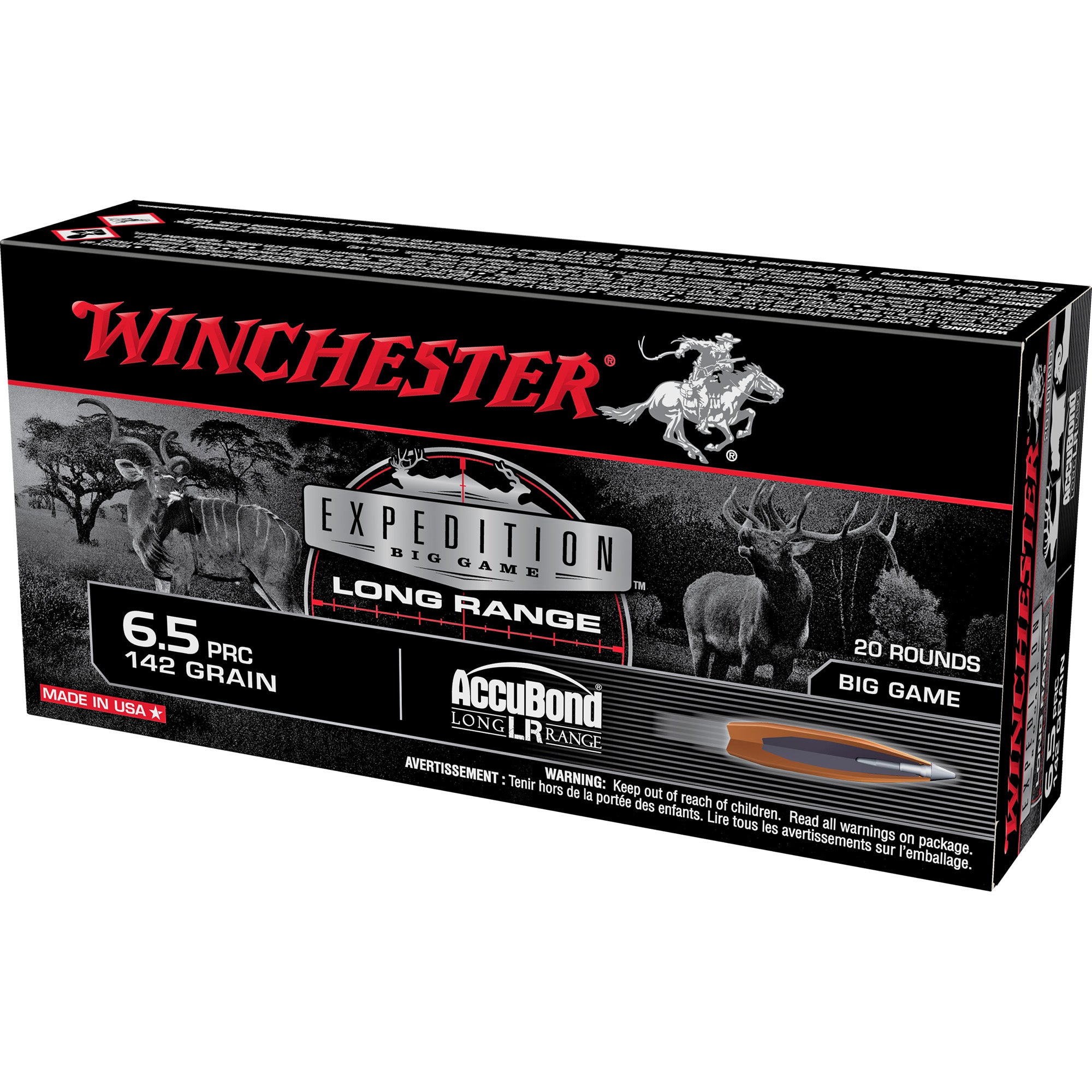 Winchester 6.5 PRC S65PLR Expedition Big Game Nosler AccuBond Long-Range 142 Grain