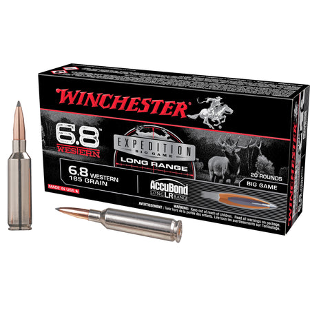 Winchester 6.8 Western S68WLR Expedition Big Game Nosler AccuBond Long-Range 165 Grain