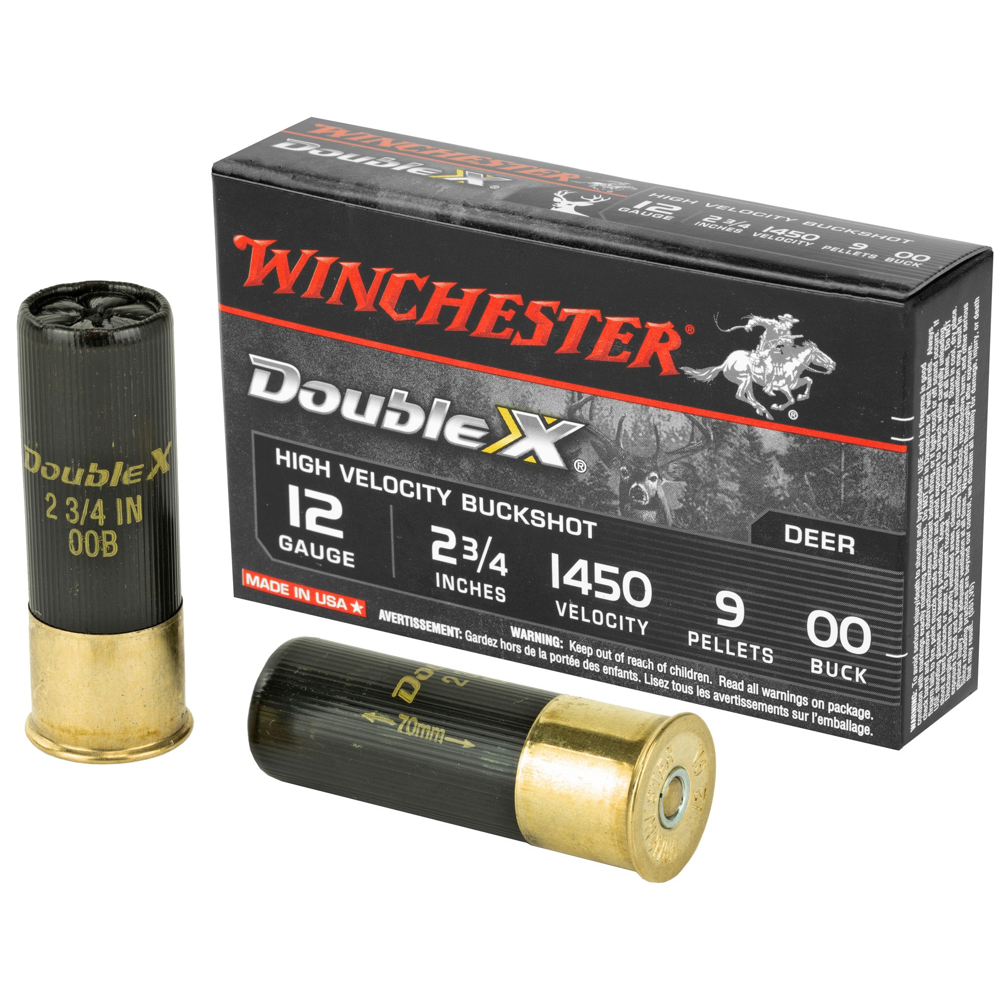 Winchester 12 Gauge SB1200 Double X High Velocity 2.75" 00 Buck Shot